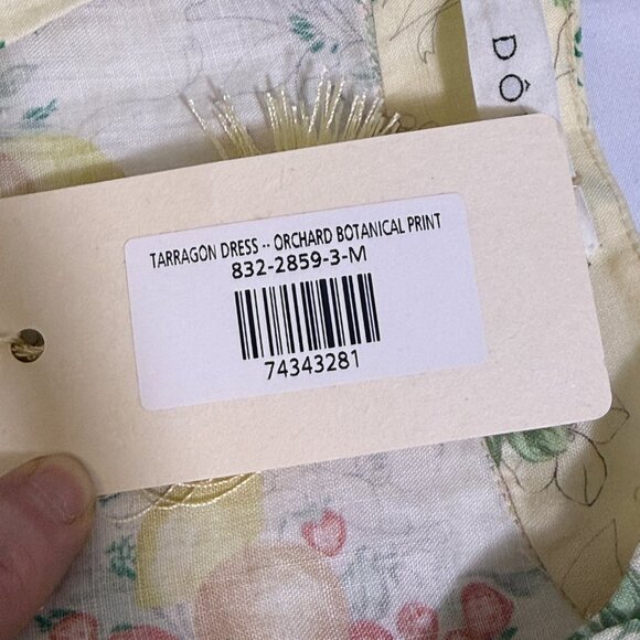 DÔEN Tarragon Floral Maxi Dress NWT Size M Yellow Prairie Flutter Sleeve - Picture 5 of 12